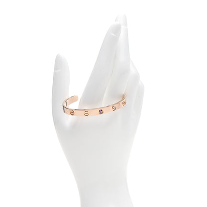 Cartier 18K Pink Gold Pink Sapphire LOVE Cuff Bracelet 16 2 of 5