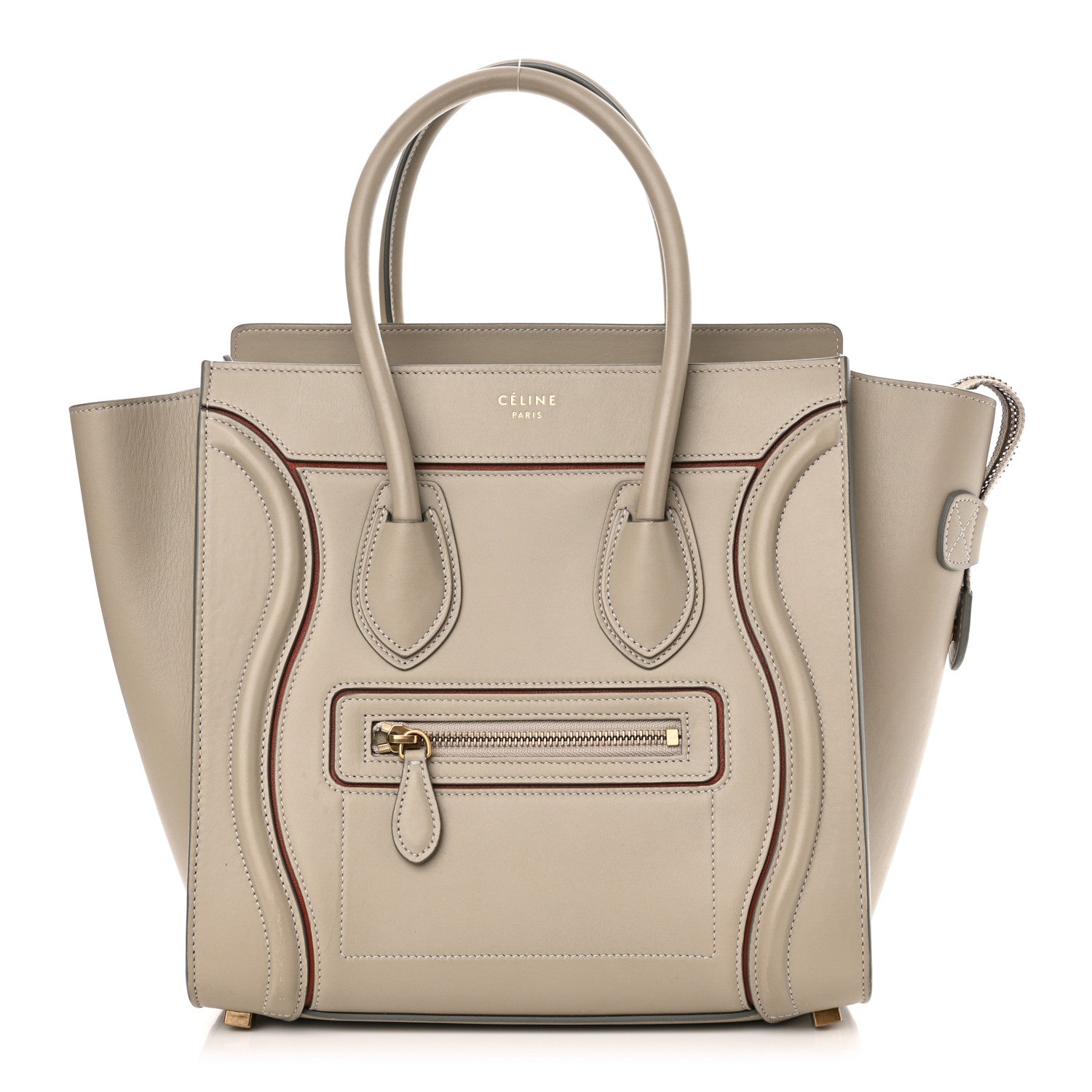 Celine Smooth Calfskin Interstice Micro Luggage Quartz 1 of 10