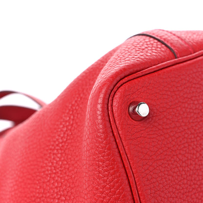 Hermes Taurillon Clemence Picotin Lock 18 PM Rouge Casaque 8 of 13
