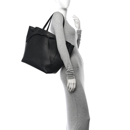 Celine Soft Grained Calfskin Medium Belt Cabas Phantom Black 2 of 10