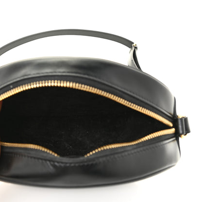 Celine Smooth Calfskin Cuir Triomphe Oval Bag Black 5 of 11