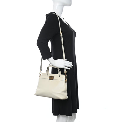 Gucci Lambskin Small Linea Matisse Top Handle Bag Mystic White 2 of 15