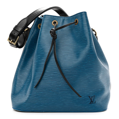 Louis Vuitton Epi Petit Bi-Color Noe Bleu Toledo Black 1 of 12