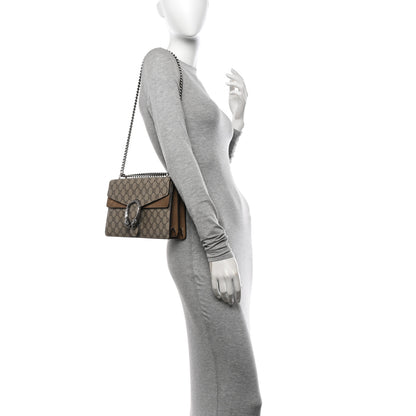 Gucci GG Supreme Monogram Small Dionysus Shoulder Bag Taupe 2 of 12