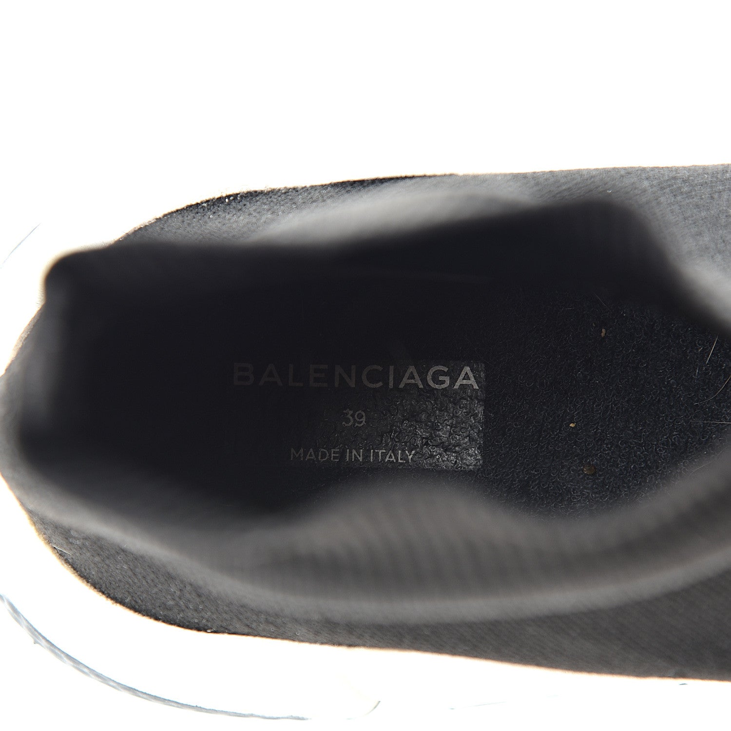 Balenciaga Neoprene Knit Womens Speed Sneakers 39 Black White 8 of 9