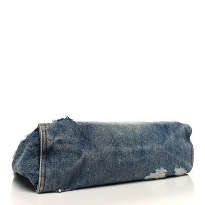 Telfar Denim Medium Shopping Bag Distressed Blue 4 of 10