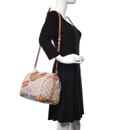 Louis Vuitton Damier Azur Summer Trunks Speedy Bandouliere 30 2 of 12