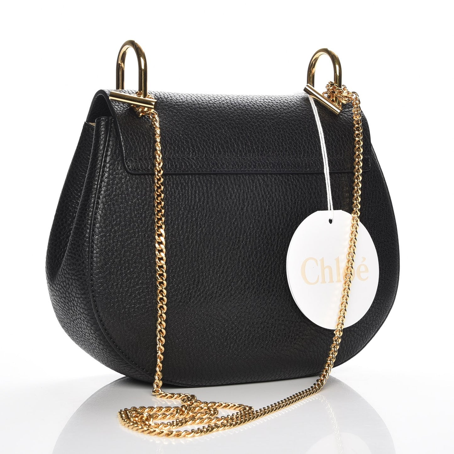 Grained Lambskin Drew Shoulder Bag Black