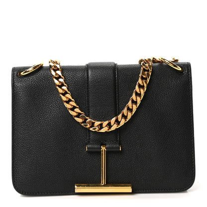 Tom Ford Grained Calfskin Tara Chain Shoulder Bag Black 1 of 9