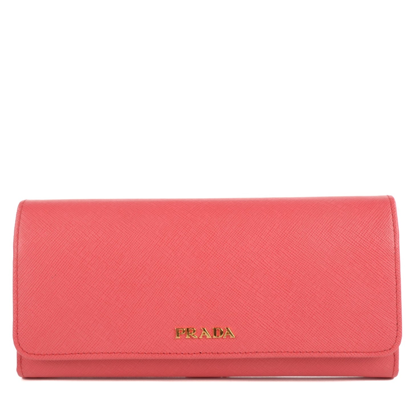 Saffiano Bi-Color Phenix Flap Over Wallet Fragola Talco