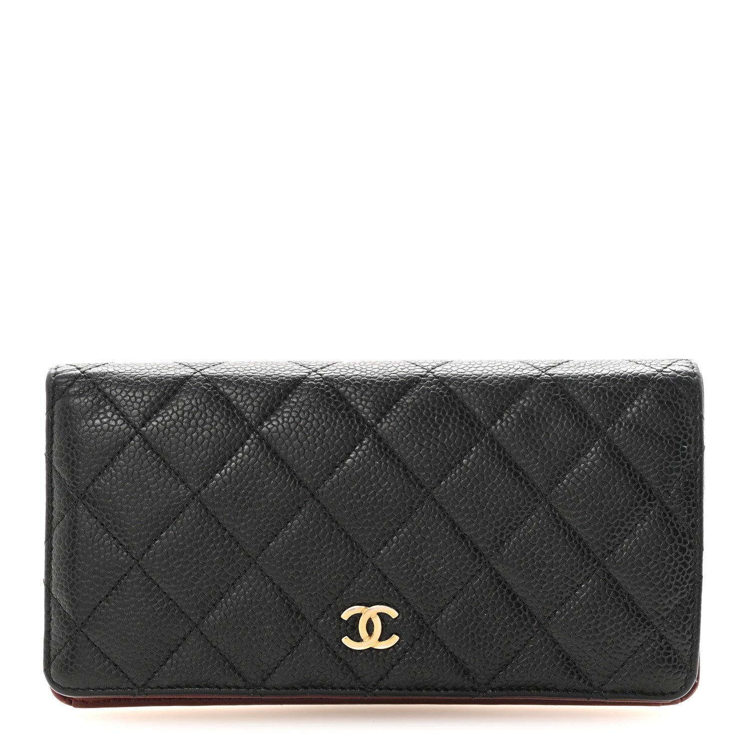 Chanel Caviar Quilted Yen Wallet Black 1 of 9