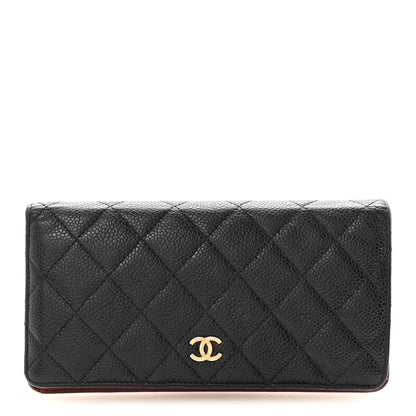 Chanel Caviar Quilted Yen Wallet Black 1 of 9