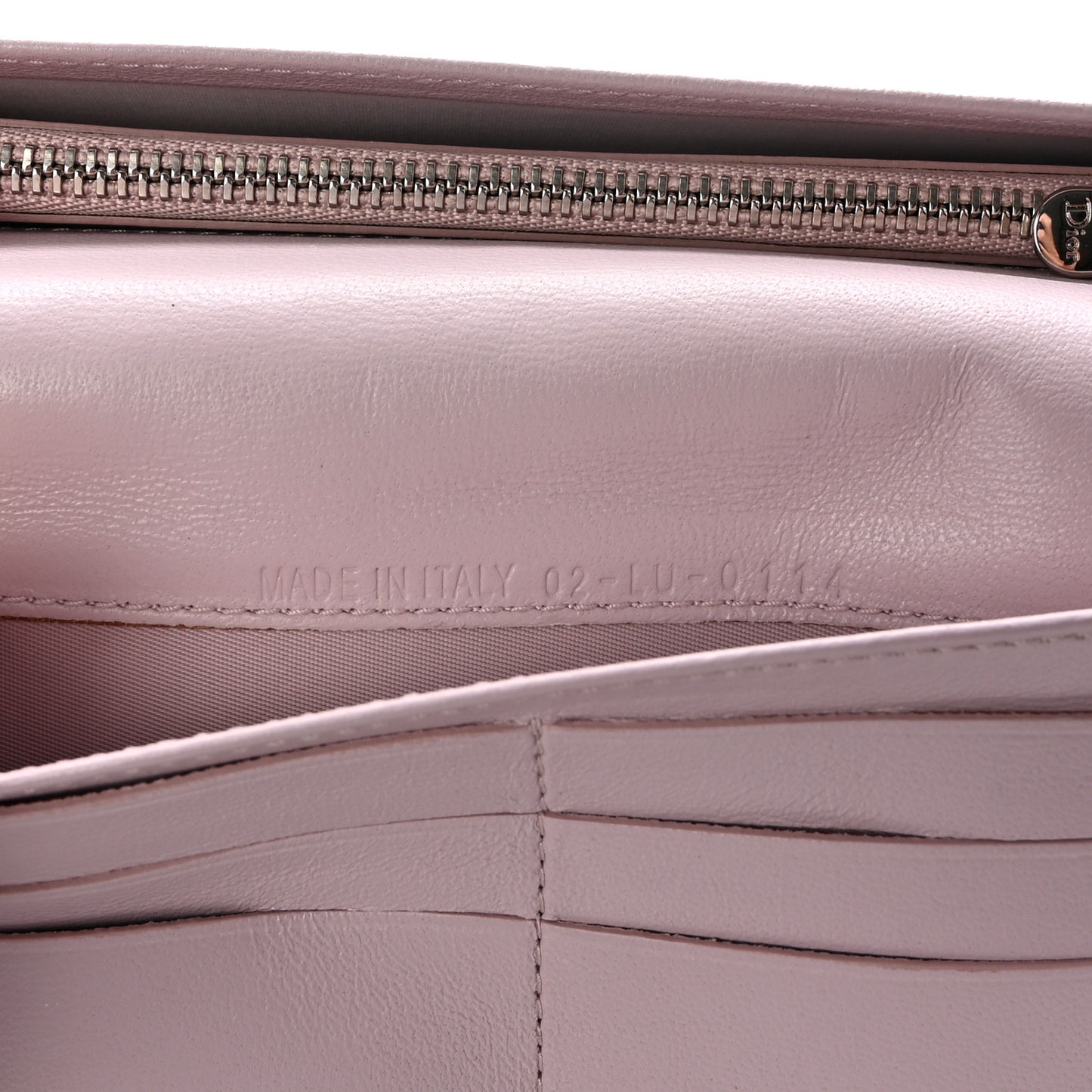 Lambskin Cannage Lady Dior Wallet Organizer Black Pink