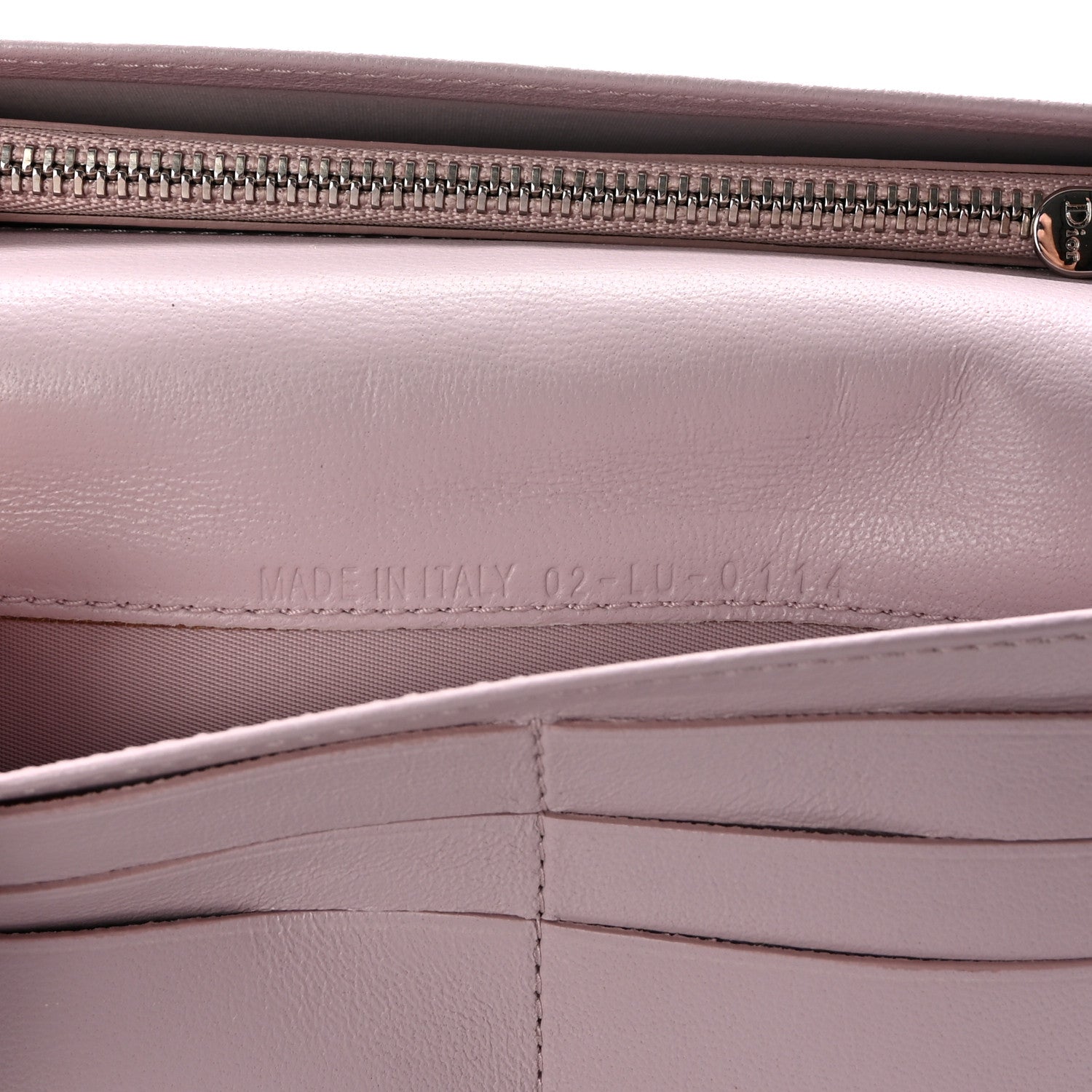 Christian Dior Lambskin Cannage Lady Dior Wallet Organizer Black Pink 7 of 7