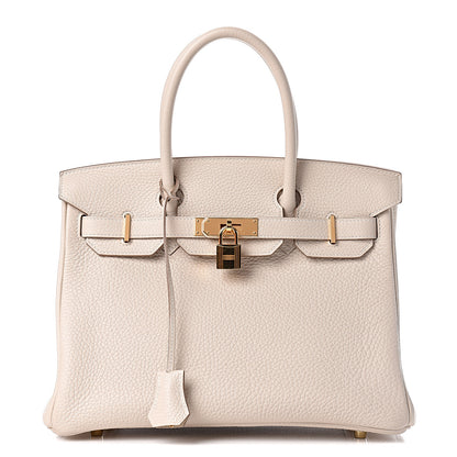 Hermes Taurillon Clemence Birkin 30 Craie 1 of 38