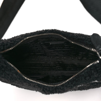 Prada Terry Cloth Mini Re-Edition 2000 Bag Black White 5 of 9