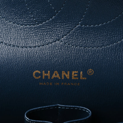 Chanel Caviar Quilted Jumbo Double Flap Navy Blue 6 of 9