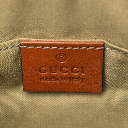 Gucci Vintage Canvas Web Shoulder Bag Sand Cuir 6 of 8