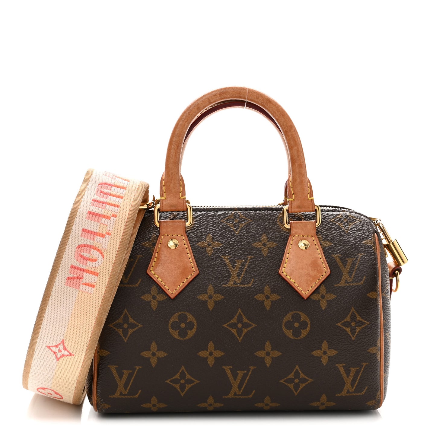 Monogram Speedy Bandouliere 20  Pink Orange