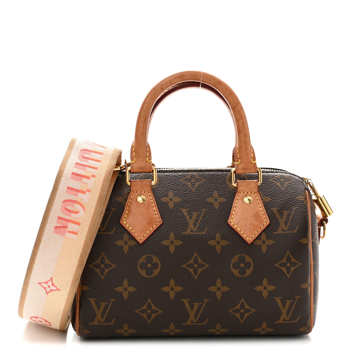 Louis Vuitton Monogram Speedy Bandouliere 20  Pink Orange 1 of 10