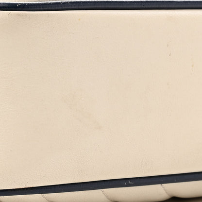 Gucci Vintage Effect Calfskin Matelasse Diagonal Small Torchon GG Marmont Chain Shoulder Bag Mystic White Blue Agata 15 of 20