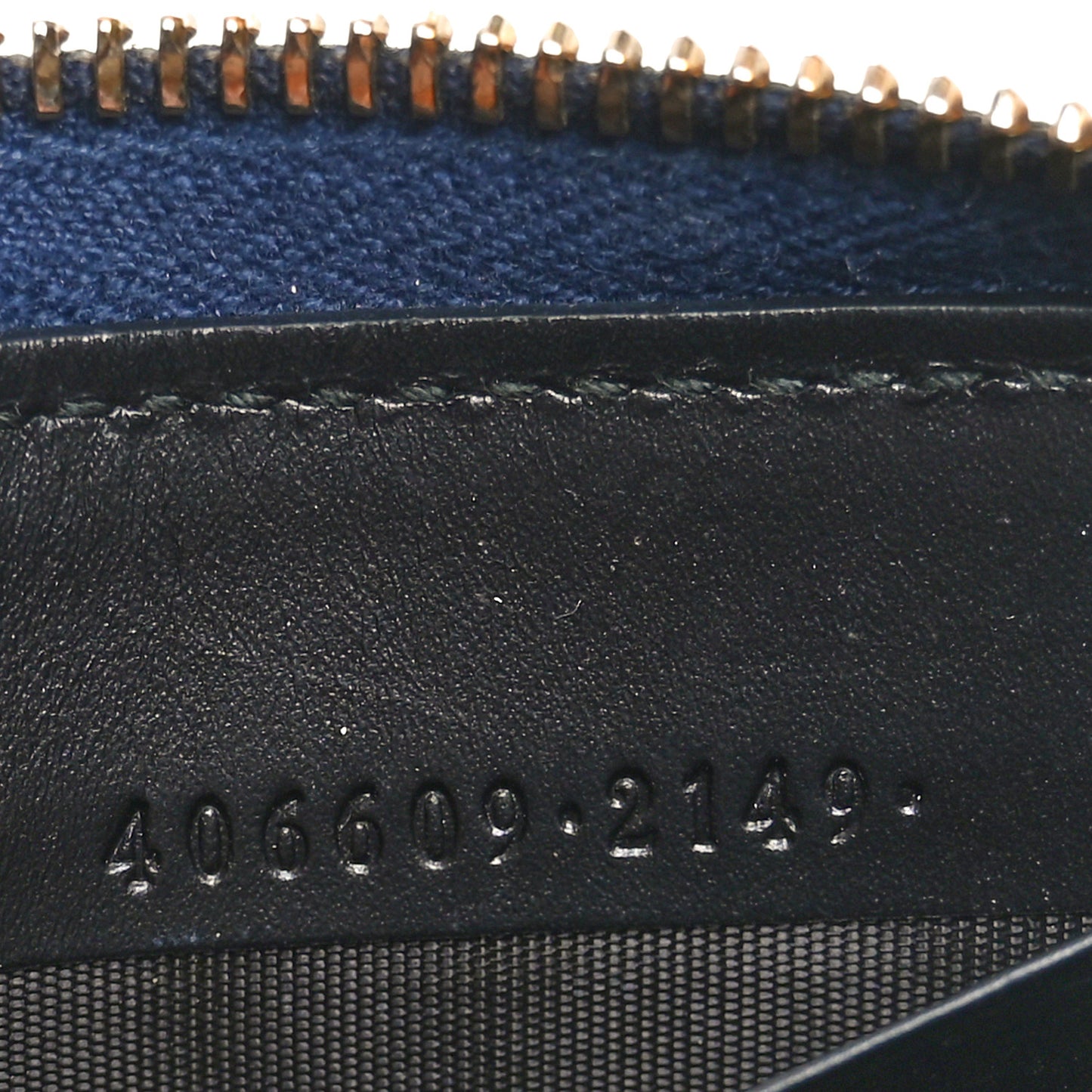 Guccissima Zip Around Wallet Blue