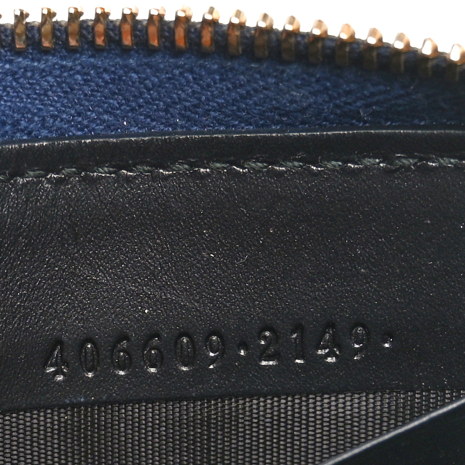 Gucci Guccissima Zip Around Wallet Blue 7 of 10