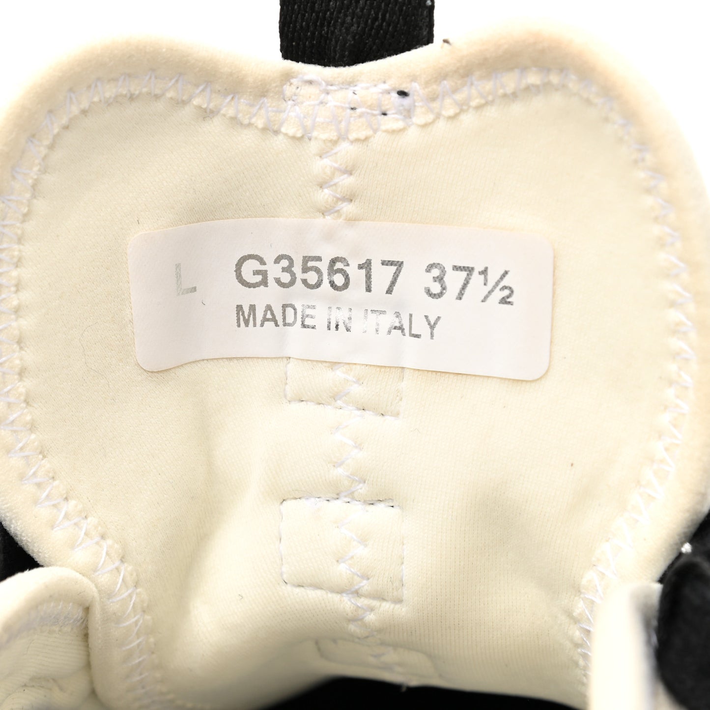 Velvet Calfskin Mixed Fibers CC Sneakers 37.5 Ivory Black