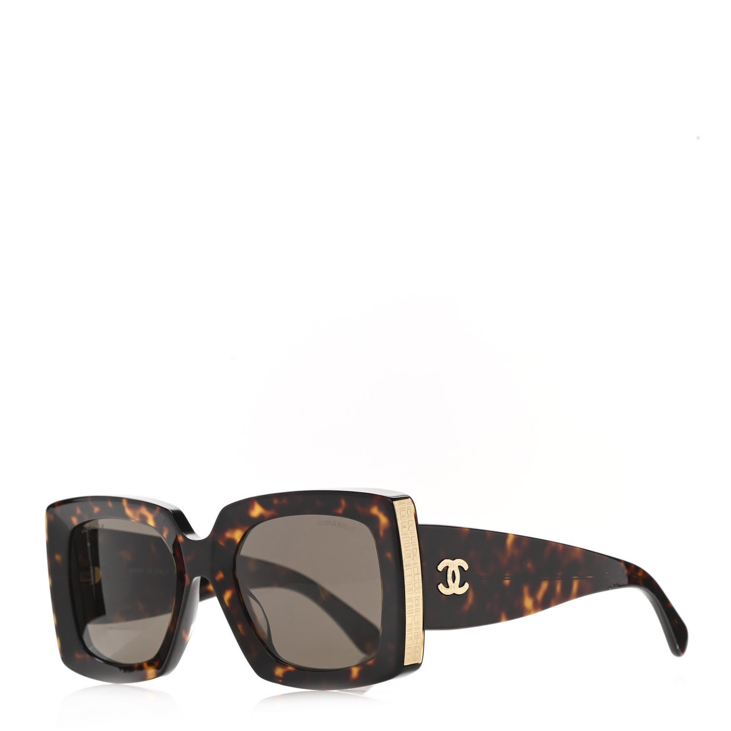 Chanel Acetate Rectangle Sunglasses 5435 Tortoise 1 of 9