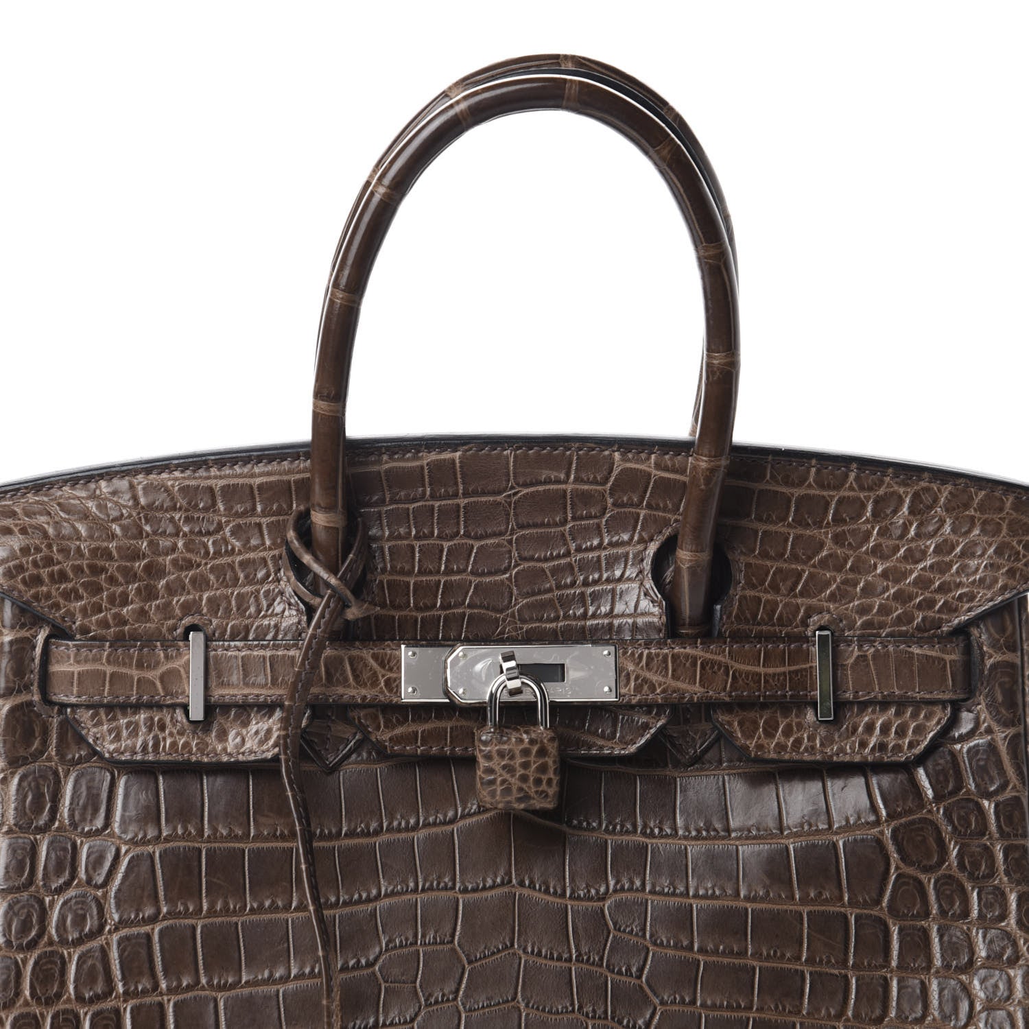 Hermes Matte Niloticus Crocodile Birkin 30 Gris Elephant 37 of 38
