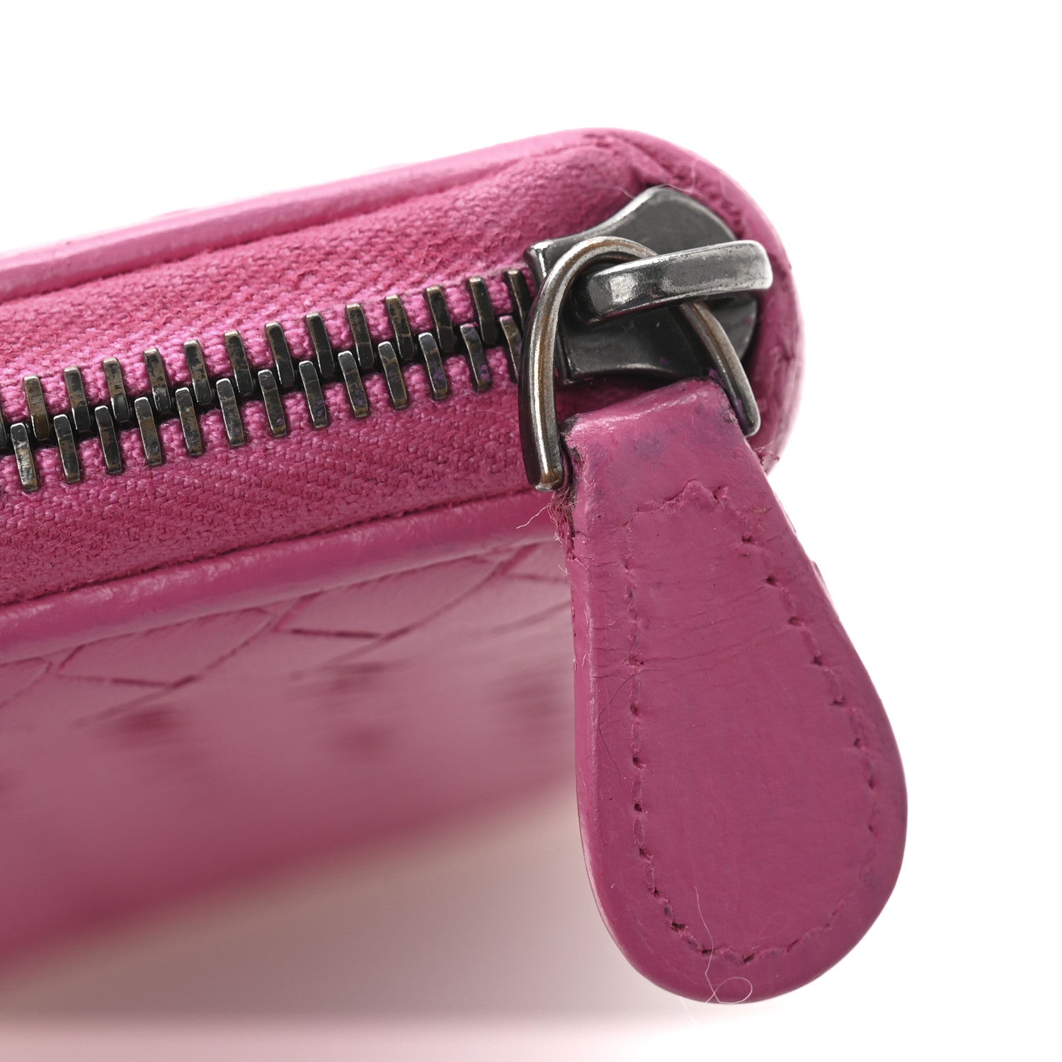 Bottega Veneta Nappa Intrecciato Zip Around Wallet Violet Fuxia 10 of 11