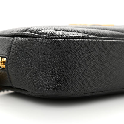 Saint Laurent Grain De Poudre Matelasse Monogram Mini Lou Camera Bag Black 9 of 12