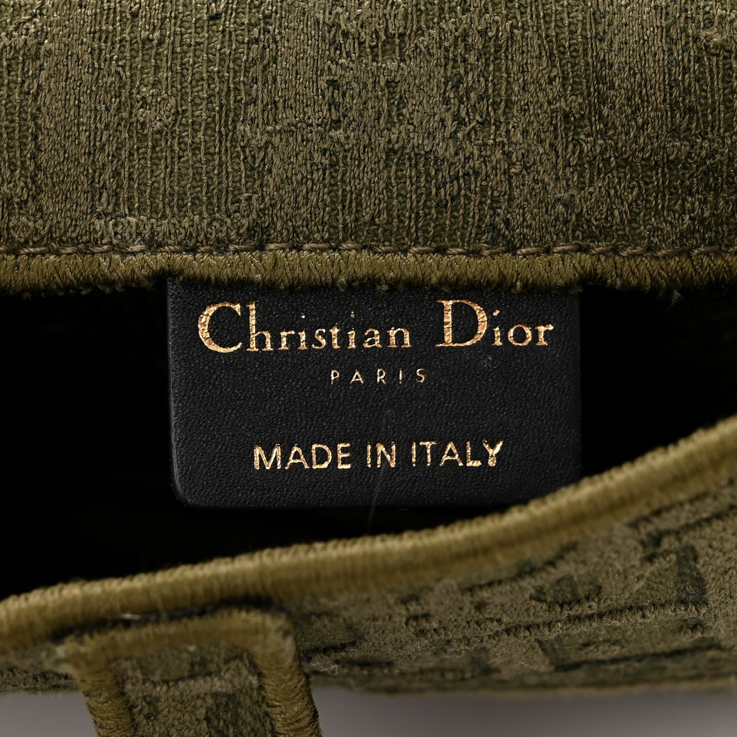 Oblique Embroidered Slim Saddle Pouch Green