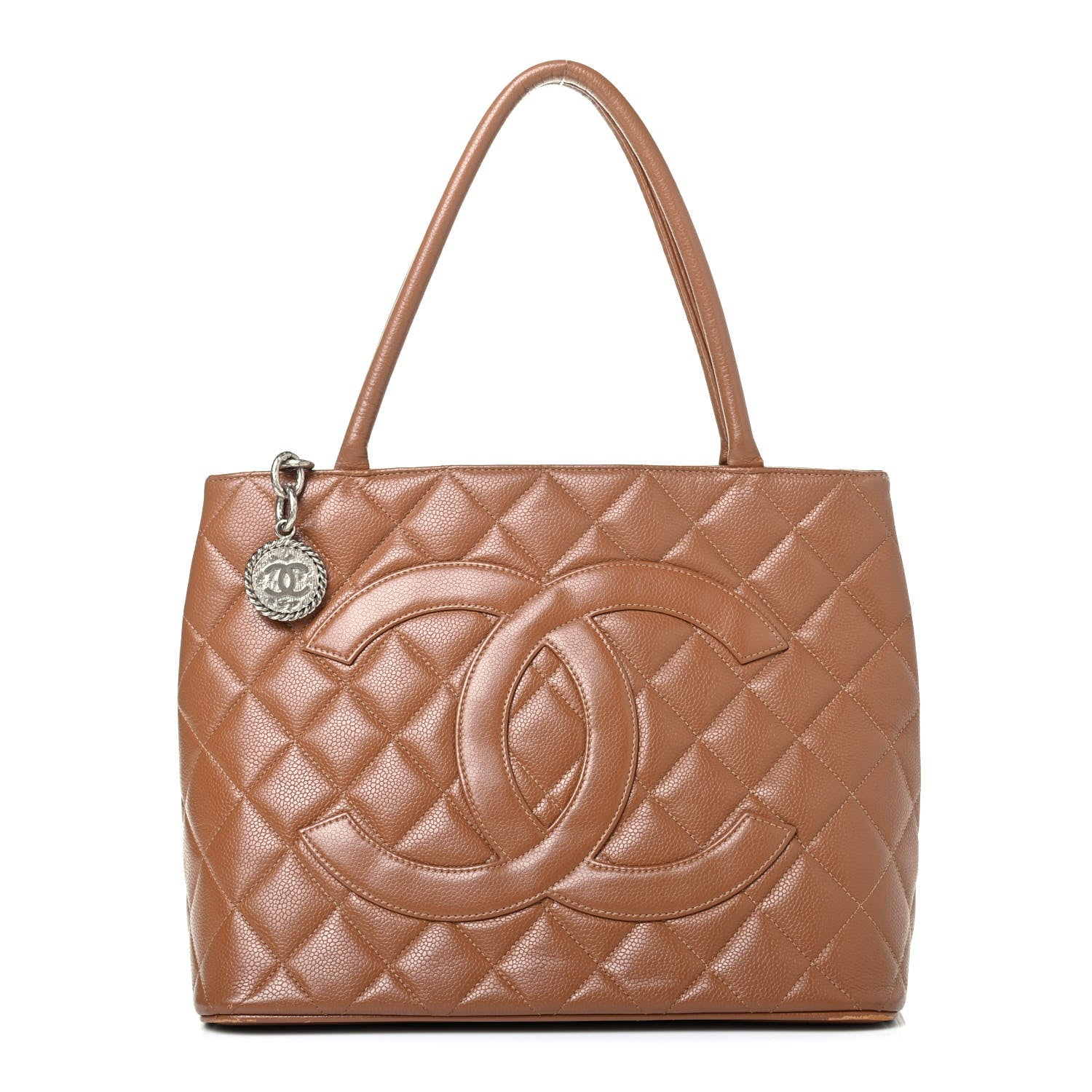 Chanel Caviar Quilted Medallion Tote Brown 1 of 4