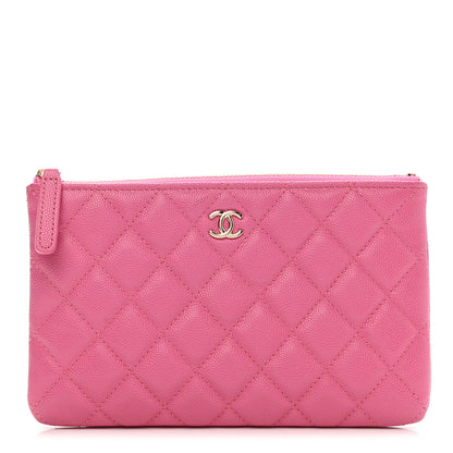 Chanel Caviar Quilted Cosmetic Case Pink 1 of 8