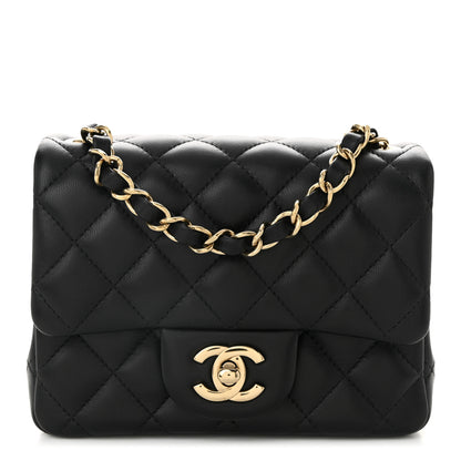 Chanel Lambskin Quilted Mini Square Flap Black 1 of 11