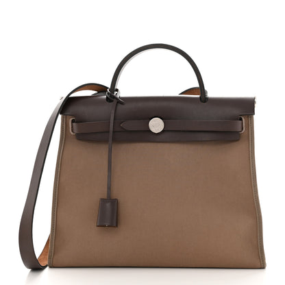 Hermes Vache Hunter Toile Herbag Zip 31 PM Etoupe Ebene 3 of 16