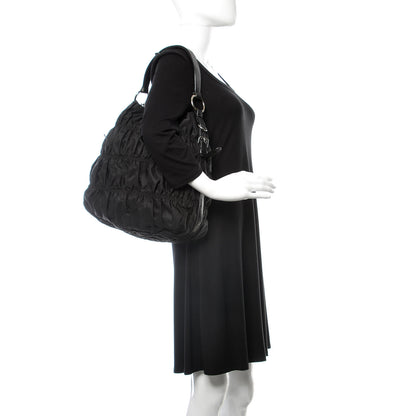 Prada Tessuto Nylon Gaufre Hobo Black 3 of 10
