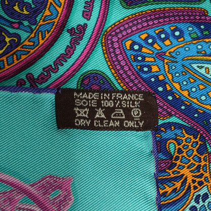 Hermes Silk La Charmante Aux Animaux Pocket Square 6 of 6