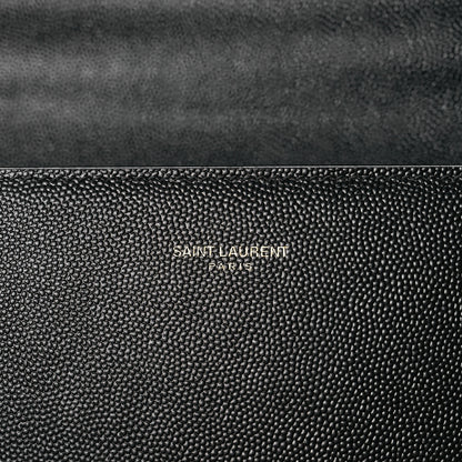 Saint Laurent Grain de Poudre Medium Classic Monogram Cassandra Top Handle Black Rouge Legion 8 of 12