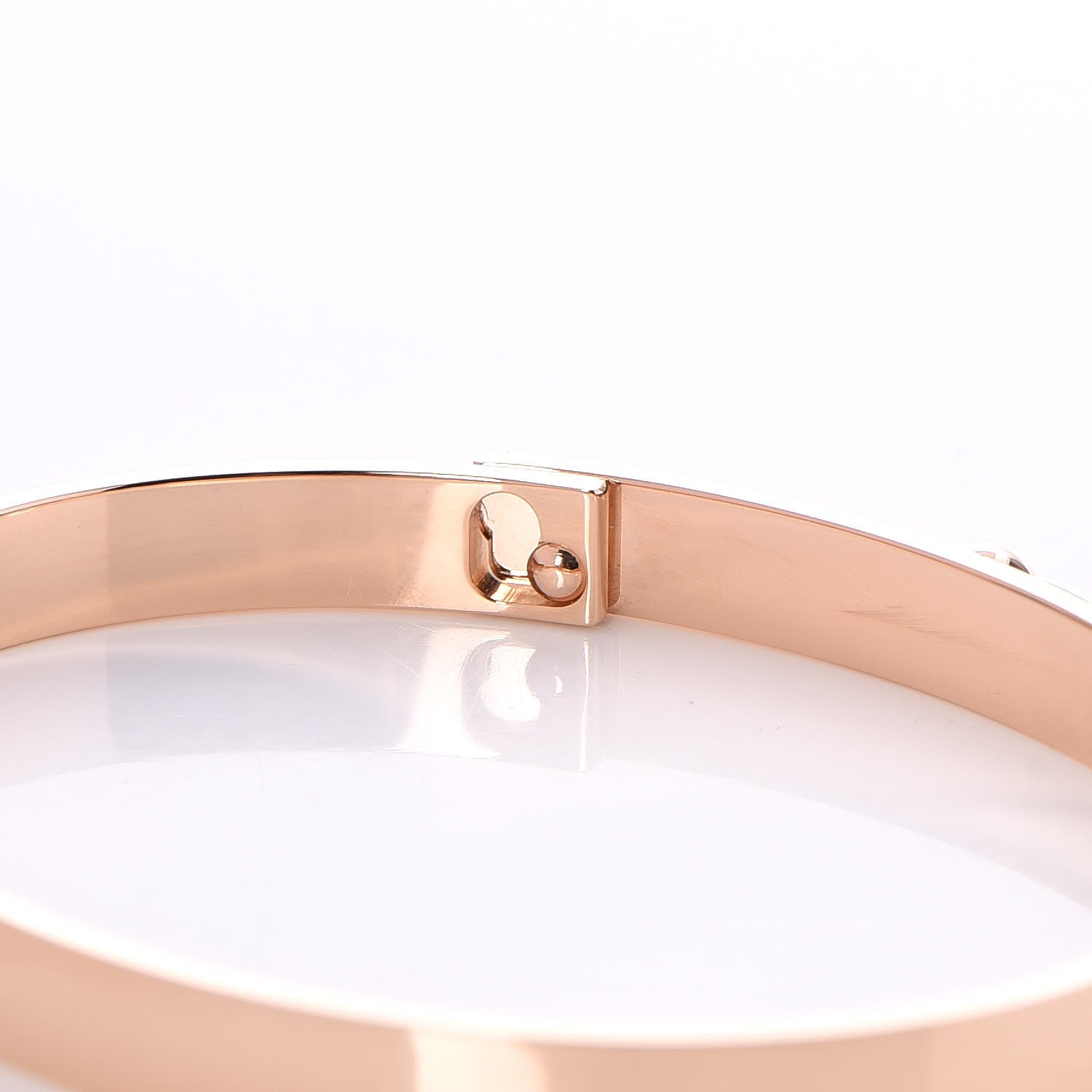 Hermes 18K Rose Gold Diamond PM Collier De Chien Bracelet ST 4 of 7