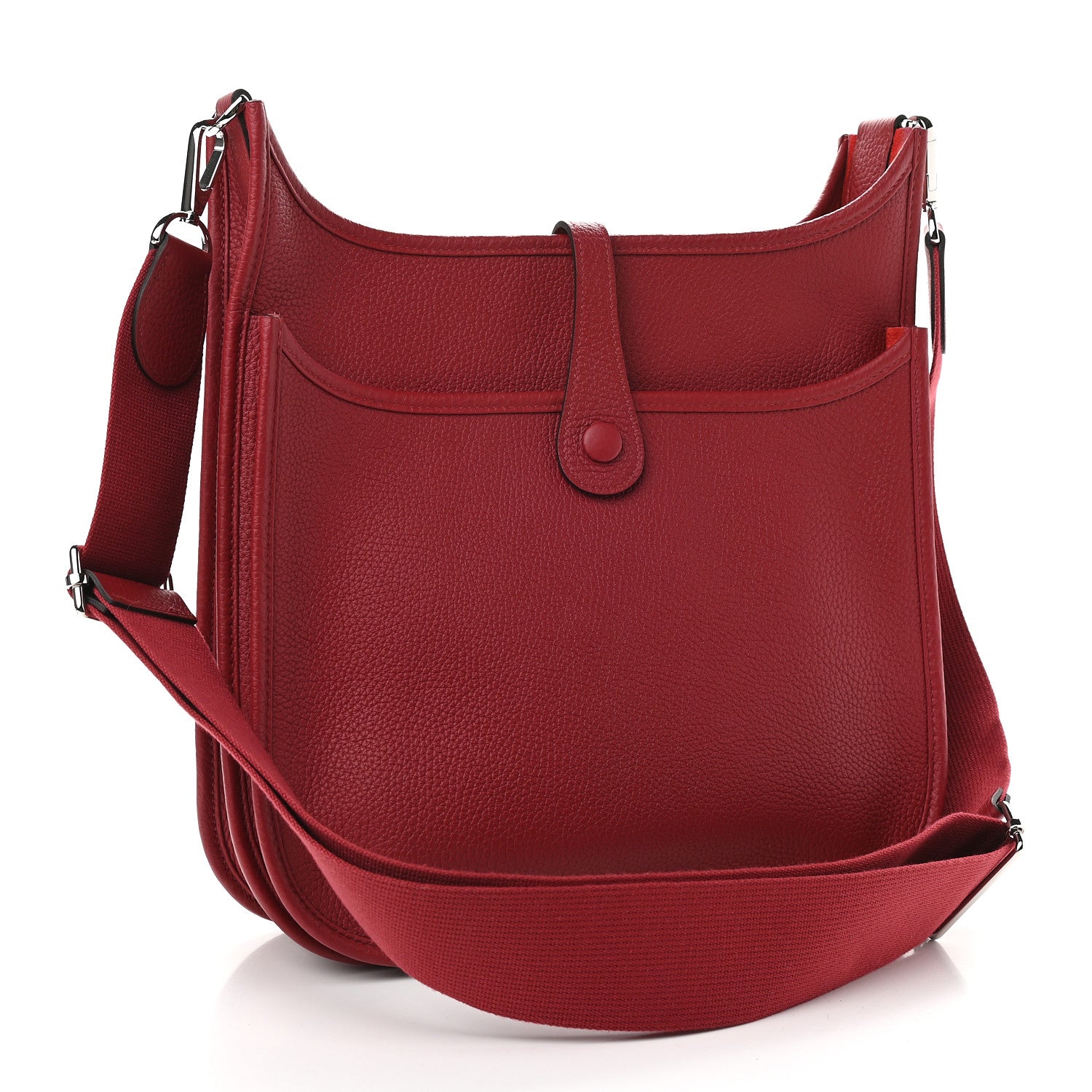 Hermes Taurillon Clemence Evelyne III PM Rouge Grenat 2 of 8