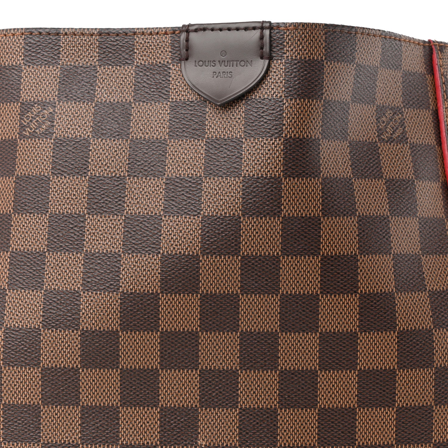 Louis Vuitton Damier Ebene Caissa Hobo Cherry 8 of 10