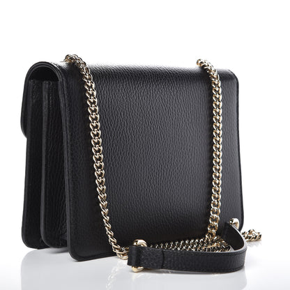 Gucci Dollar Calfskin Small Interlocking G Shoulder Bag Black 3 of 7