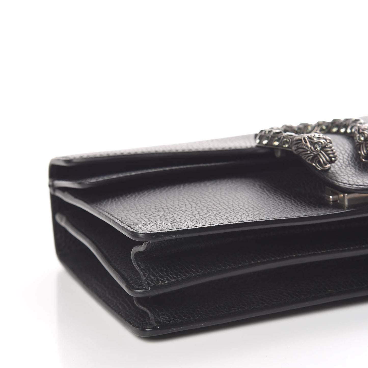 Pebbled Calfskin Small Dionysus Shoulder Bag Black