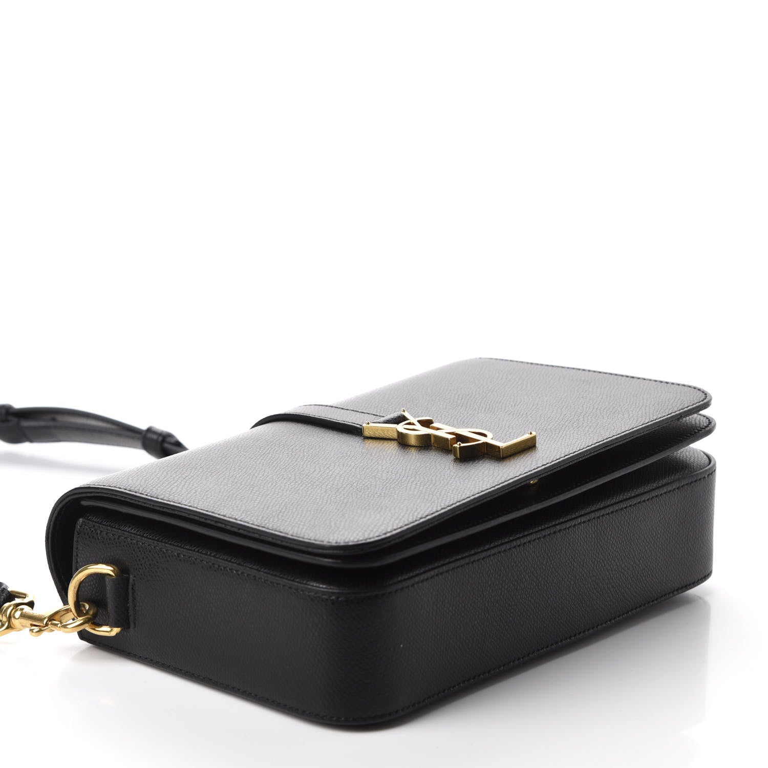 Saint Laurent Textured Calfskin Medium Classic Monogram Universite Bag Black 4 of 12