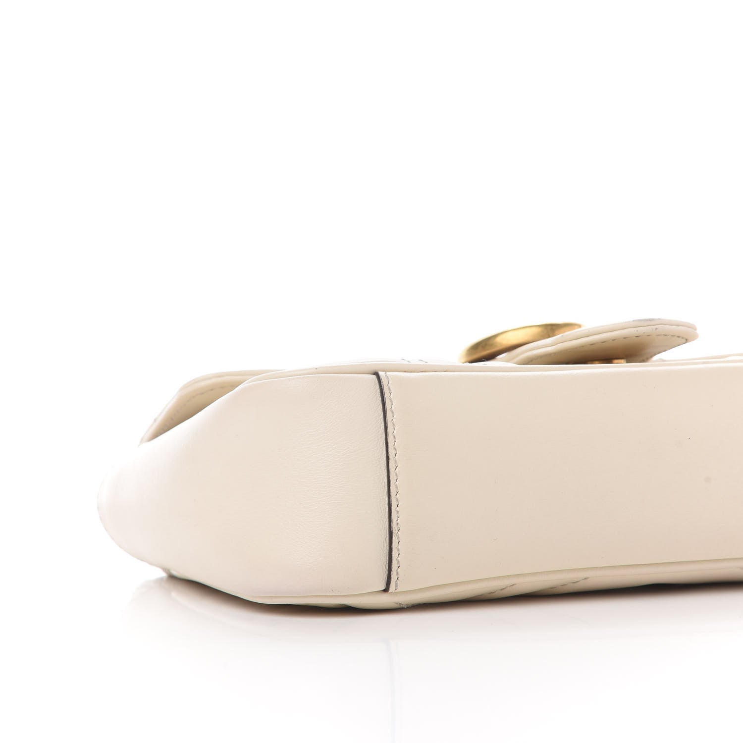 Gucci Calfskin Matelasse Mini GG Marmont Shoulder Bag White 8 of 10