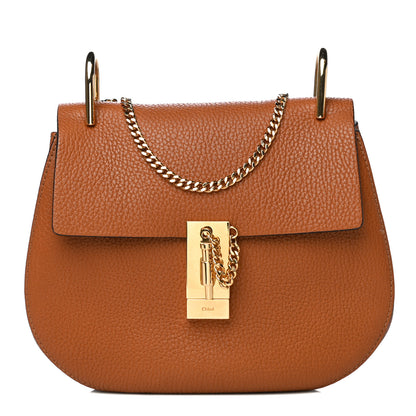 Chloe Grained Lambskin Mini Drew Shoulder Bag Caramel 1 of 10