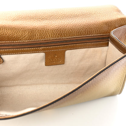 Gucci Metallic Pebbled Calfskin Medium Soho Clutch Gold Ombre 5 of 7