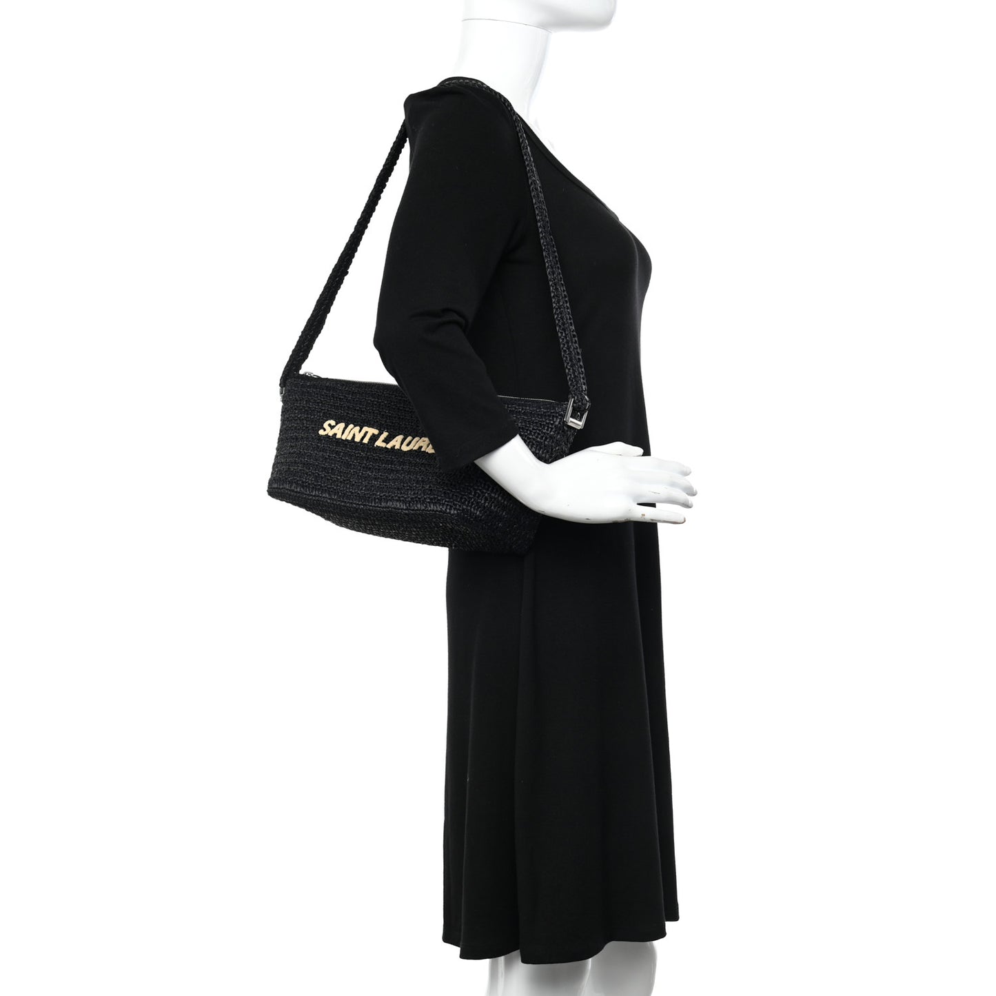 Raffia Le Crossbody Black